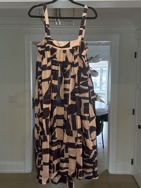 HORSES ATELIER - Pale Pink & Purple Graphic Mod Sundress - Size 3 (US 8-10)